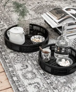 Must Living Dienblad Algarve Zwart - Set van 2