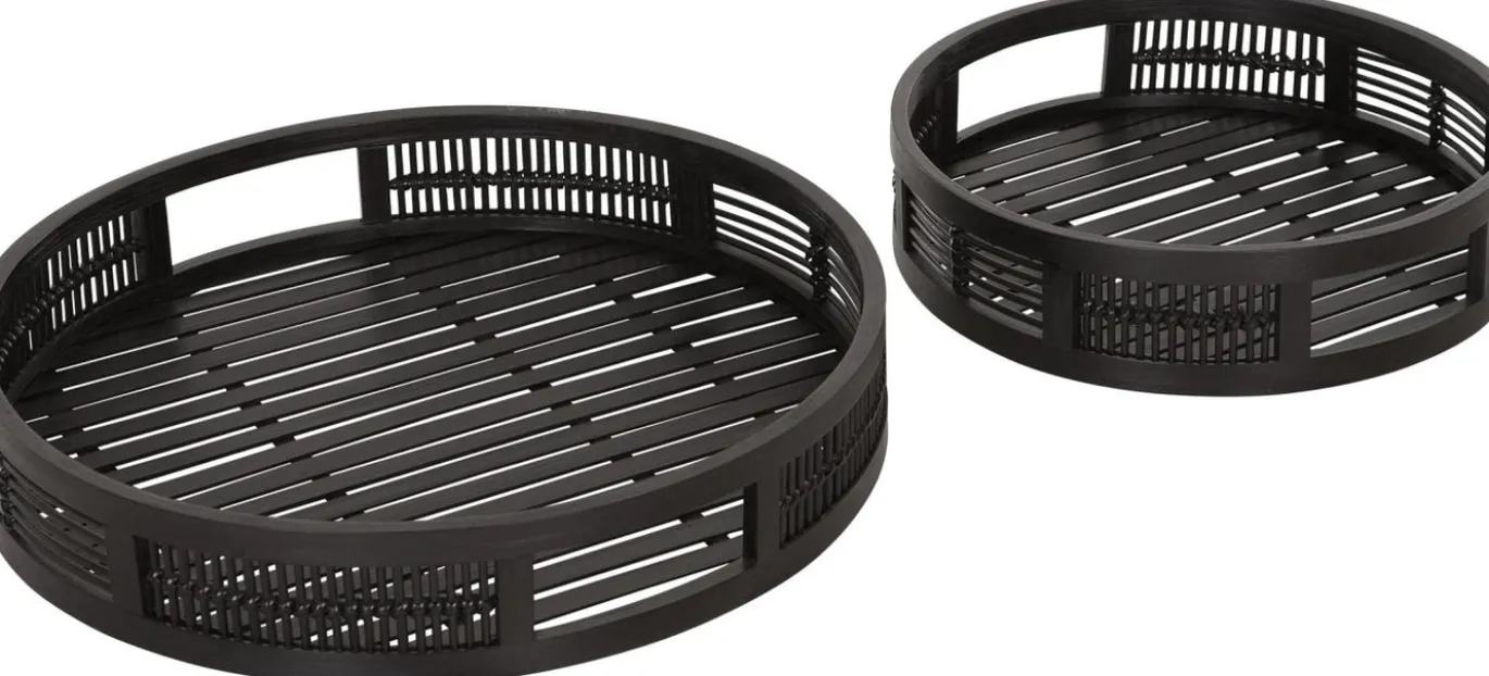 Must Living Dienblad Algarve Zwart - Set van 2