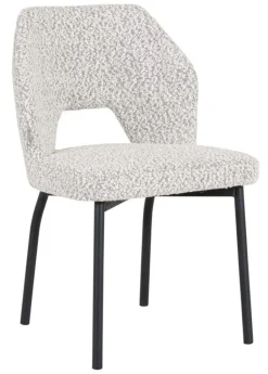Must Living Eetkamerstoel Bloom Bouclé Lichtgrijs