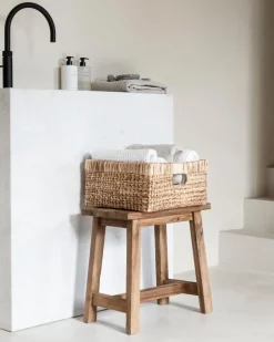 Must Living Kruk Easy Rechthoek Naturel Recycled Teakhout 45cm