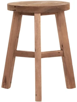 Must Living Kruk Easy Rond Naturel Recycled Teakhout Ø30cm