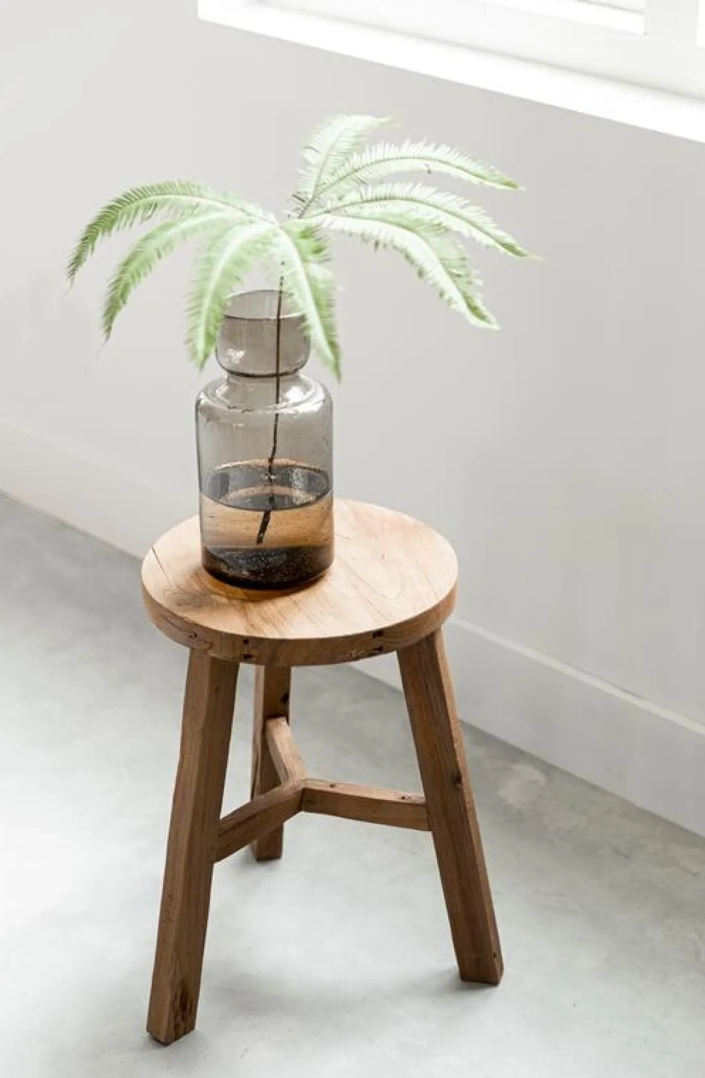 Must Living Kruk Easy Rond Naturel Recycled Teakhout Ø30cm