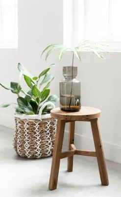 Must Living Kruk Easy Rond Naturel Recycled Teakhout Ø30cm
