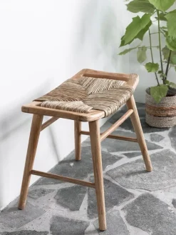 Must Living Kruk Rex Naturel Recycled Teakhout met Bananenschors