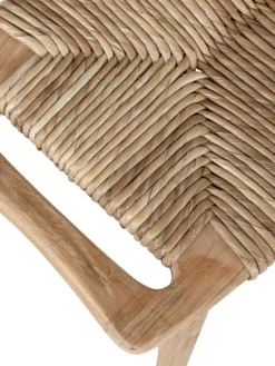Must Living Kruk Rex Naturel Recycled Teakhout met Bananenschors