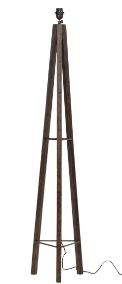 Must Living Vloerlamp Porto Cristo Zwart Recycled Teakhout Zonder Kap