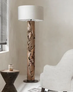 Must Living Vloerlamp Tempo Linnen Naturel 172cm