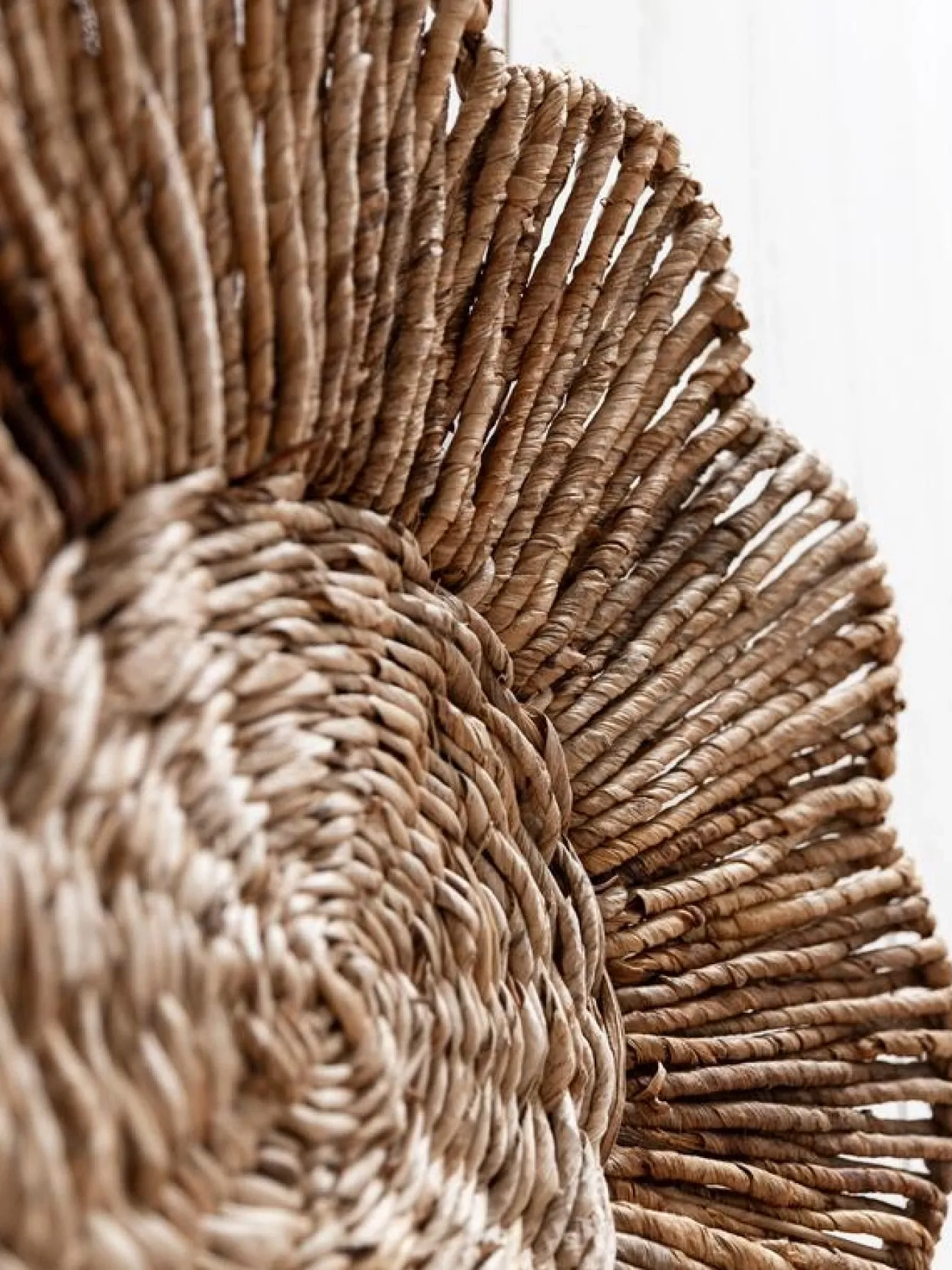 Must Living Wanddecoratie Flower Abaca Set van 3