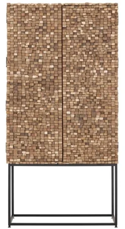 Must Living Wandkast Sticks Recycled Teakhout 2-Deurs 90x180cm