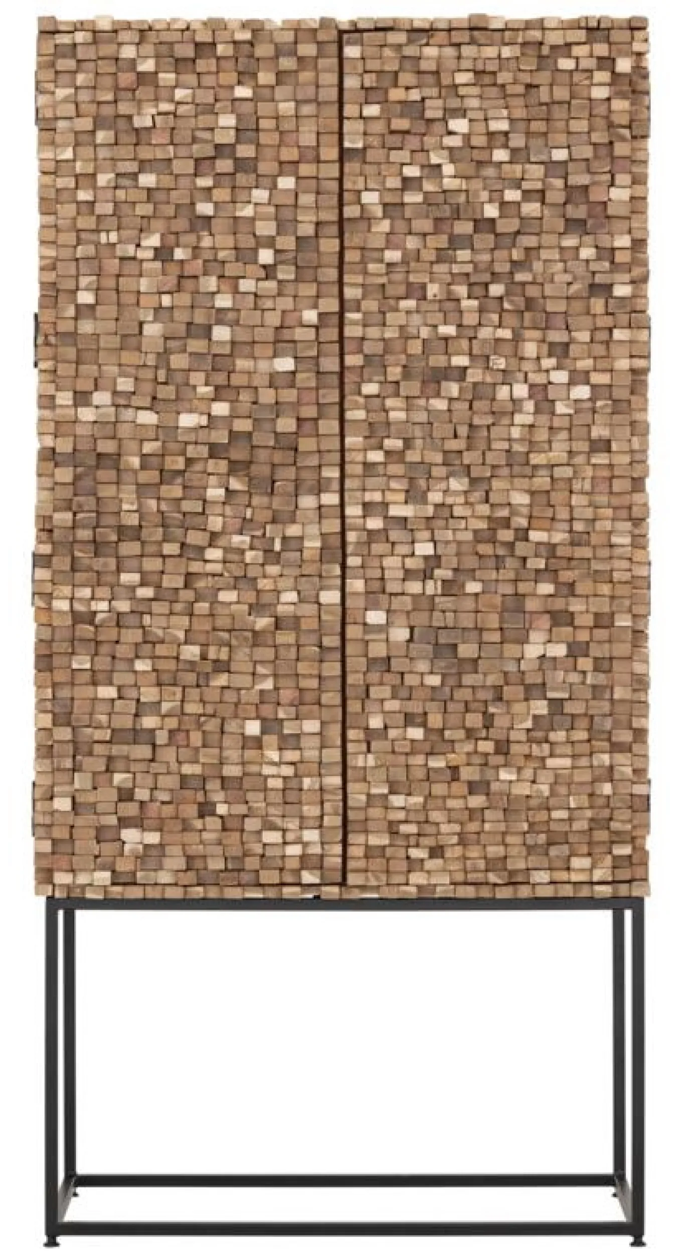 Must Living Wandkast Sticks Recycled Teakhout 2-Deurs 90x180cm