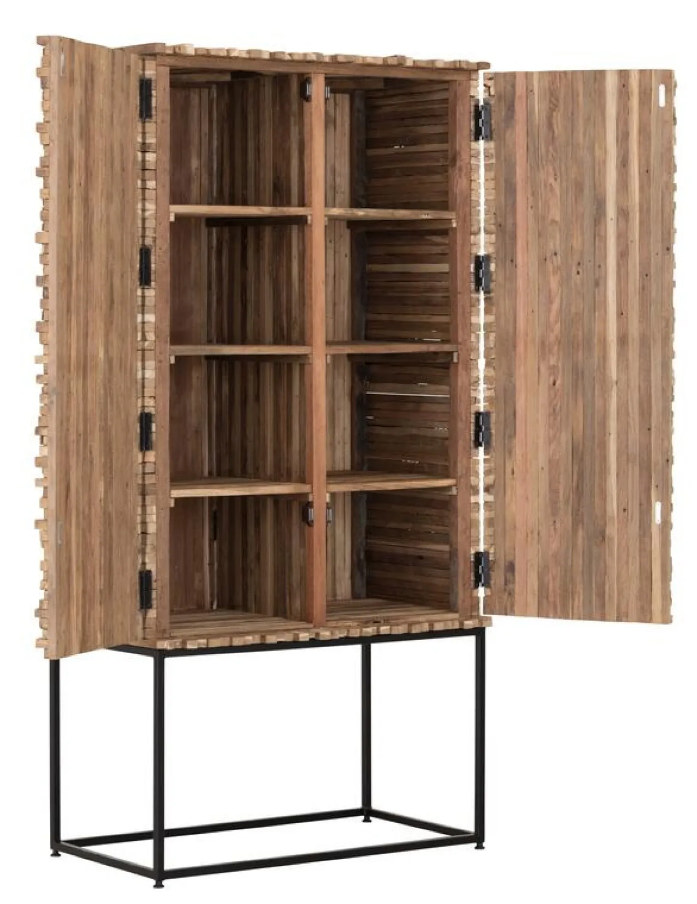 Must Living Wandkast Sticks Recycled Teakhout 2-Deurs 90x180cm