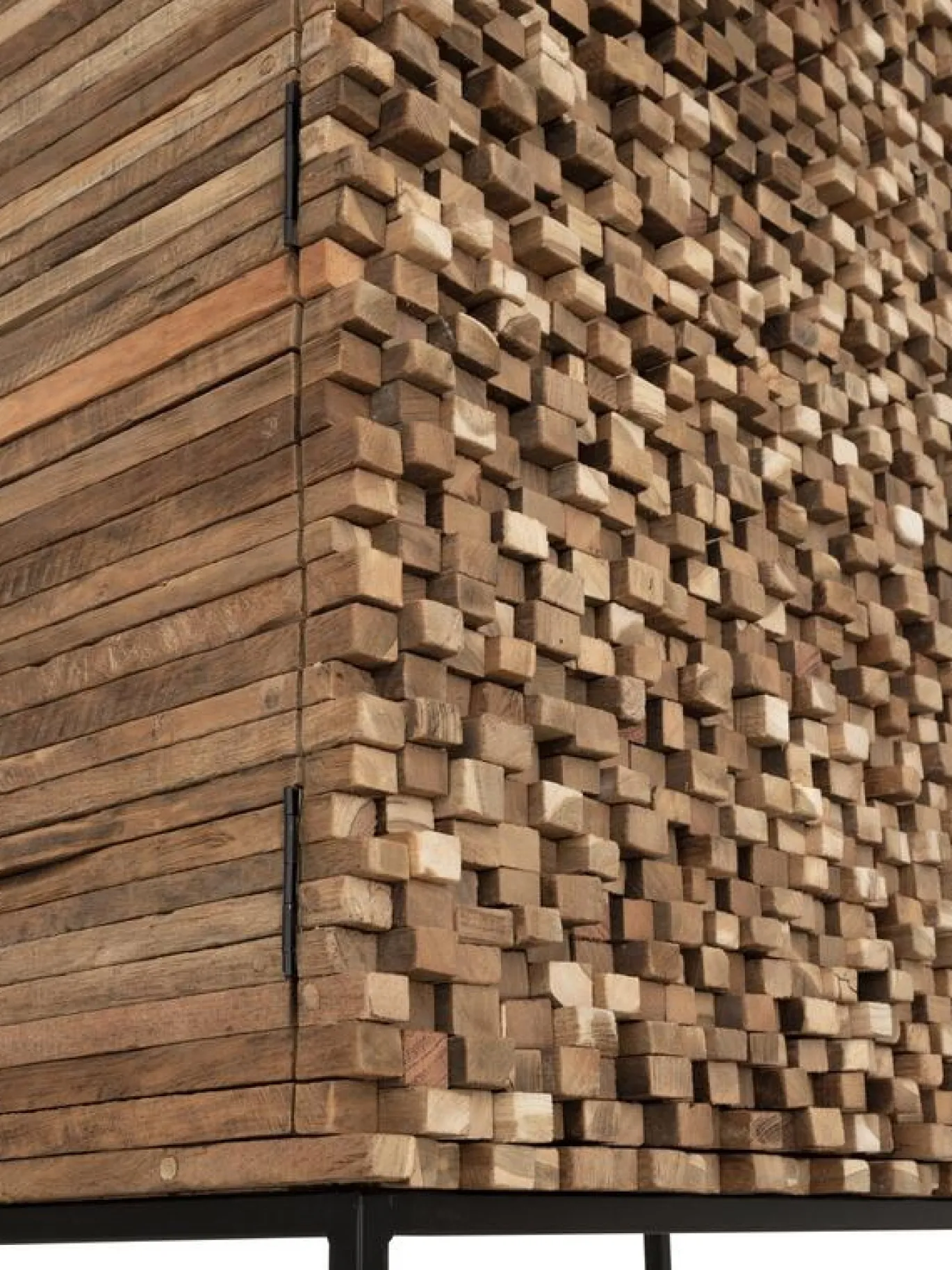 Must Living Wandkast Sticks Recycled Teakhout 2-Deurs 90x180cm