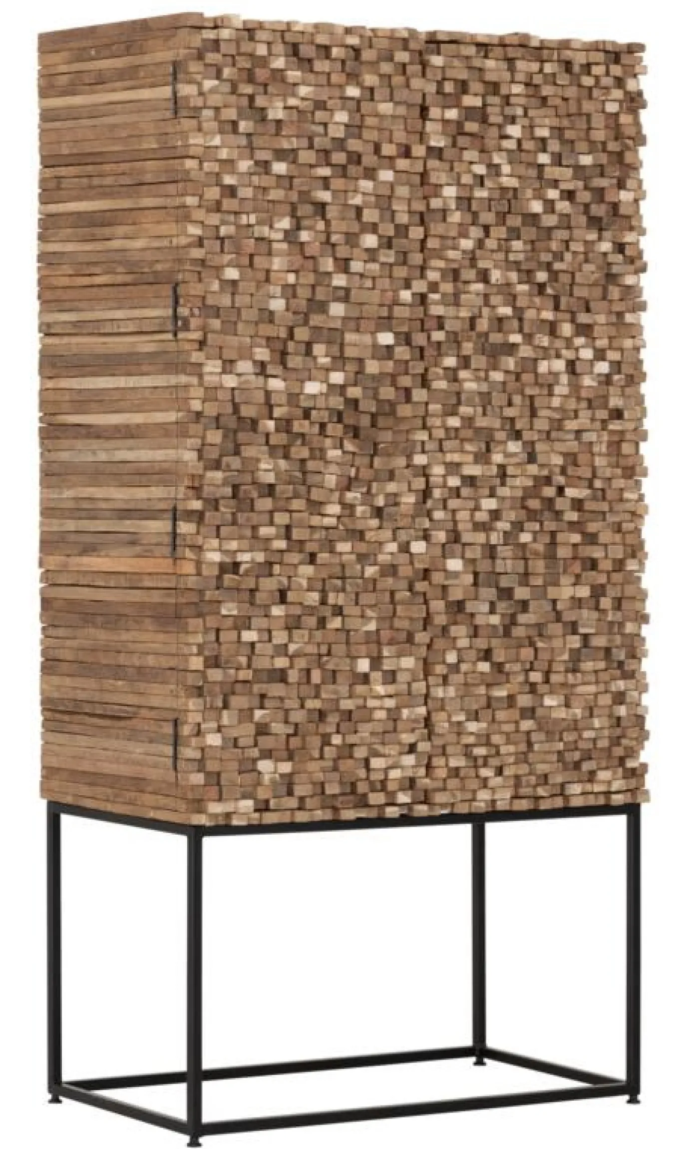 Must Living Wandkast Sticks Recycled Teakhout 2-Deurs 90x180cm