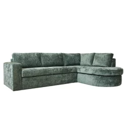MySofa Bank Alma Groen 2,5 zits + Divan Rechts
