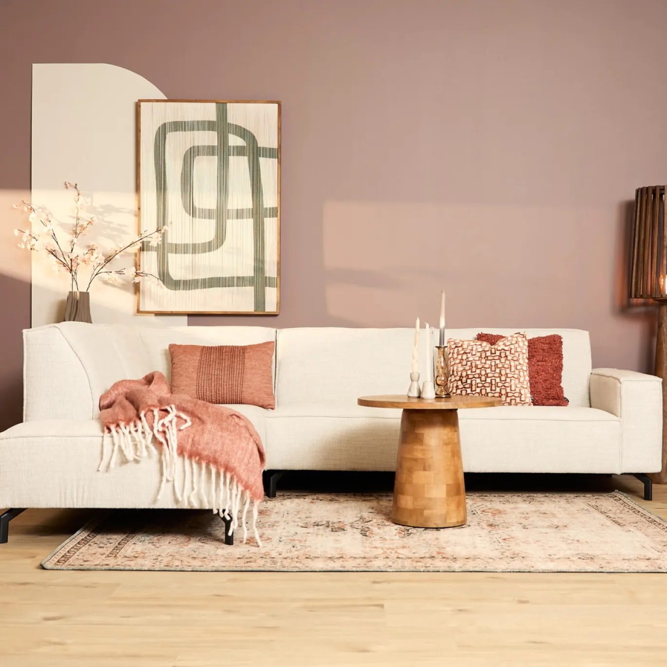 MySofa Floris Divan Links + 2,5 zits Beige