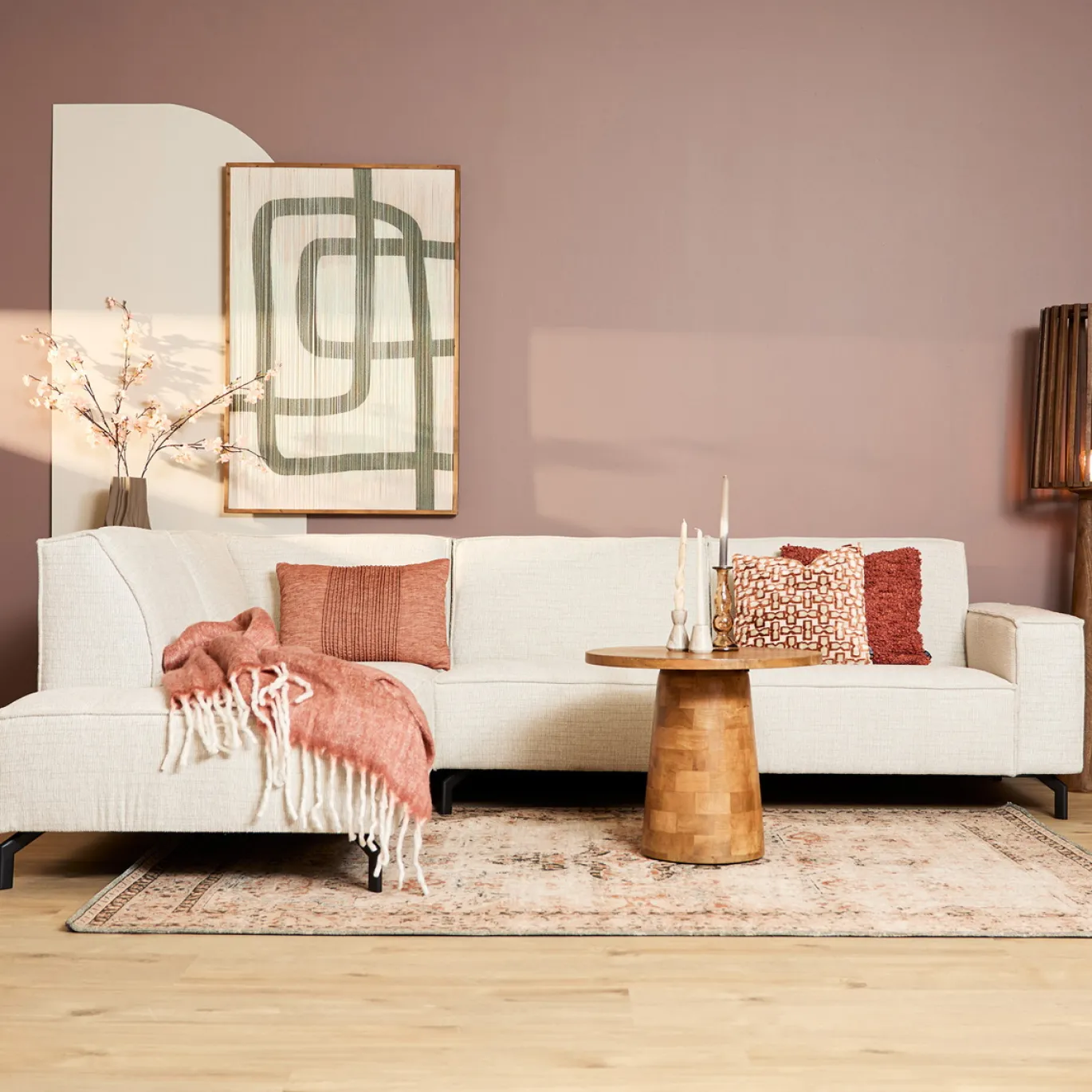 MySofa Floris Divan Links + 2,5 zits Beige