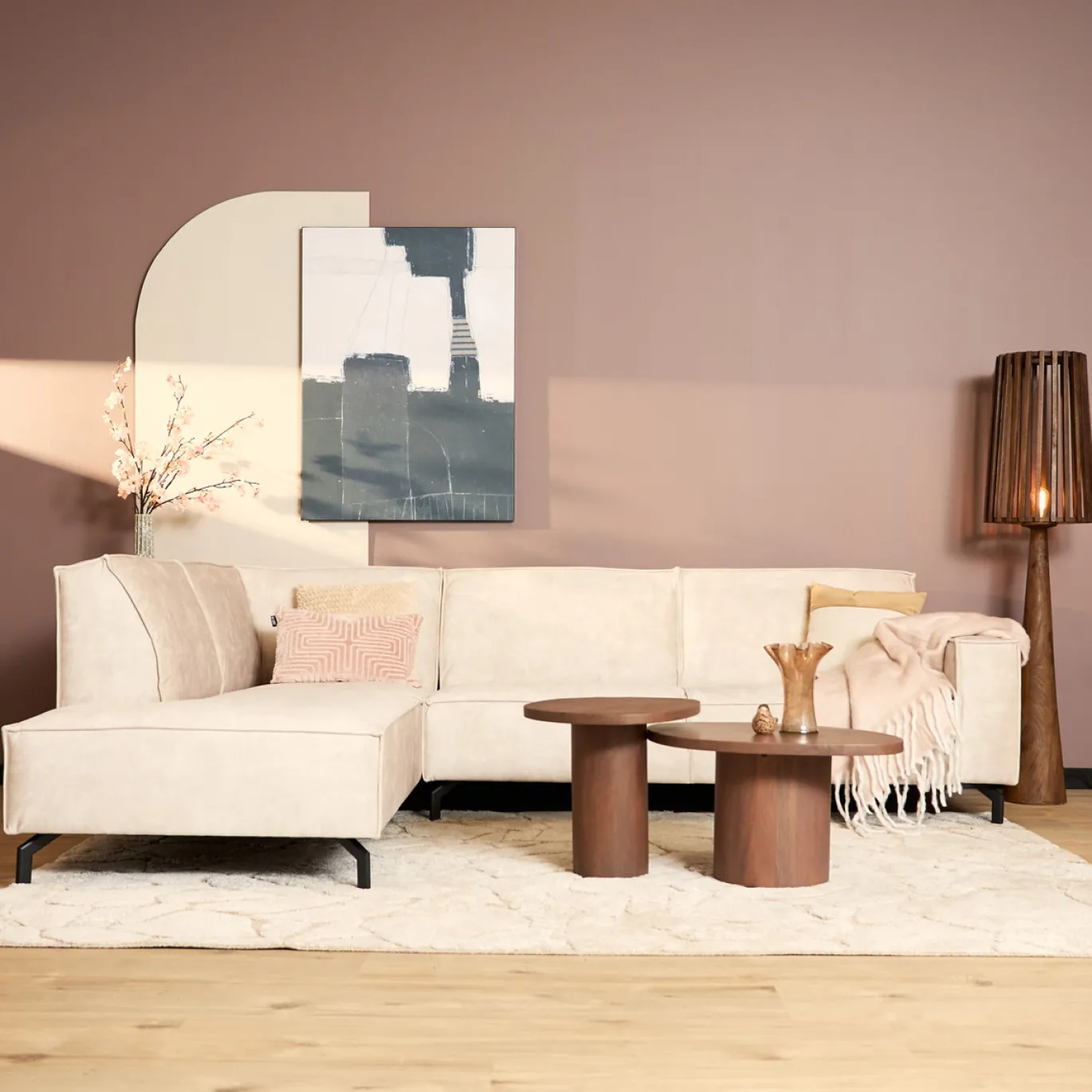 MySofa Floris Divan Links + 2,5 zits Velvet Beige