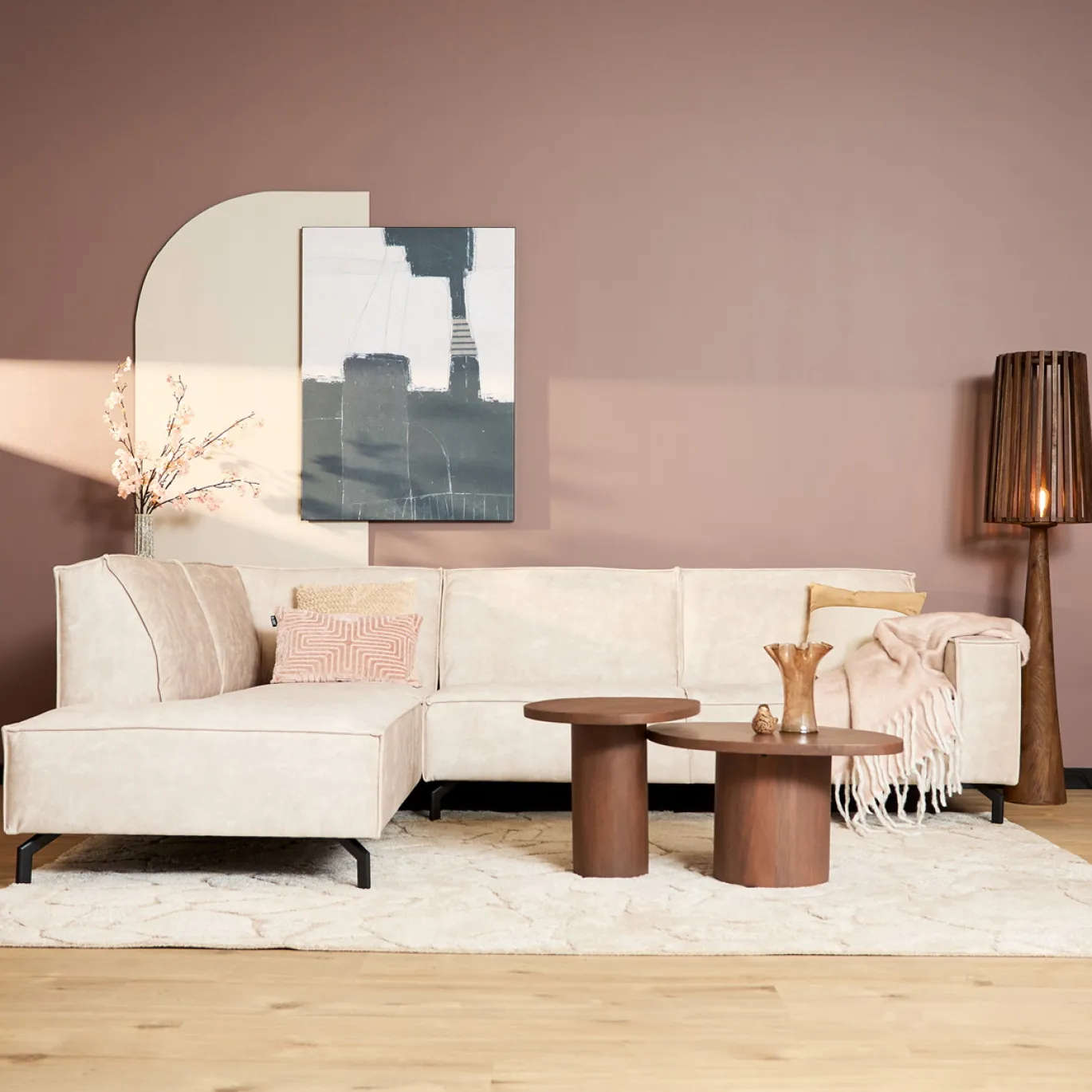 MySofa Floris Divan Links + 2,5 zits Velvet Beige