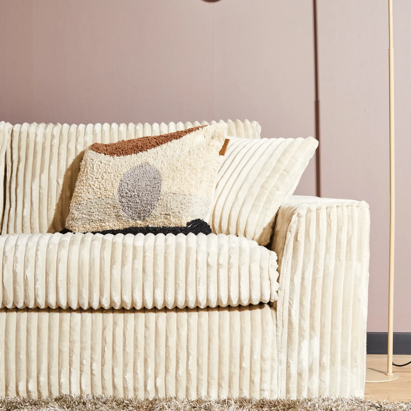 MySofa Hoekbank Teddy Beige Links