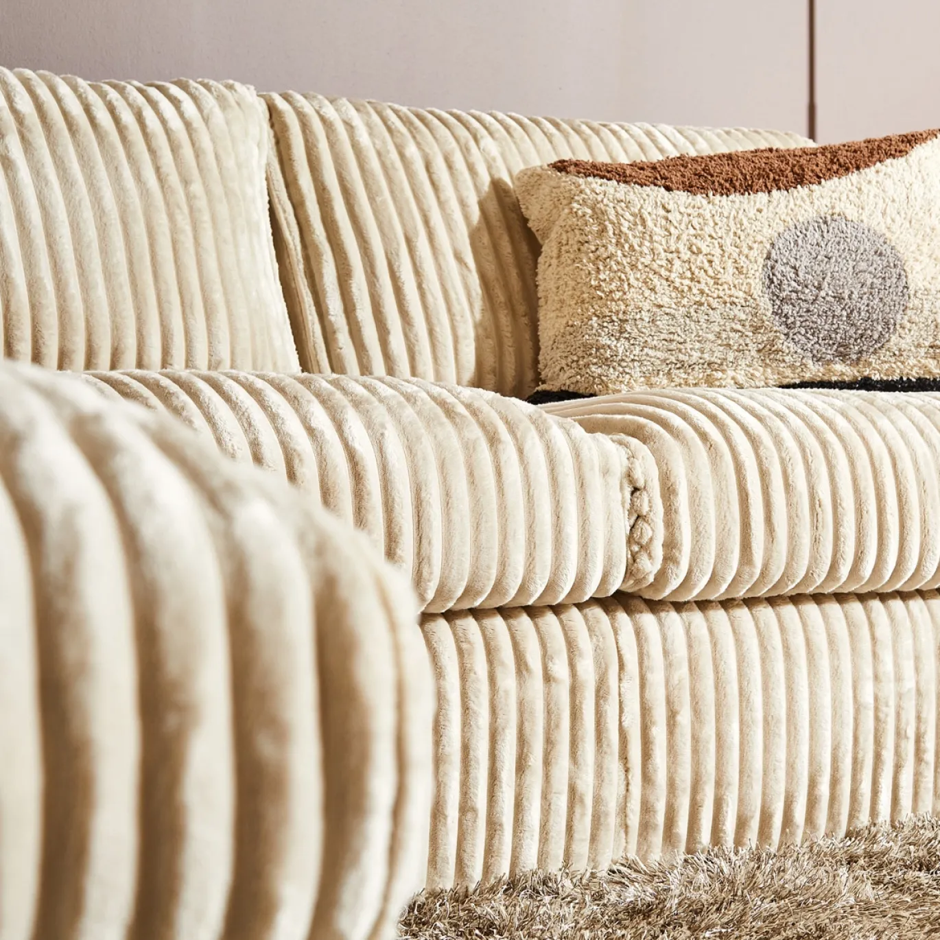 MySofa Hoekbank Teddy Beige Rechts