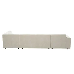 MySofa U-bank Ruby Beige Lounge L + 2,5-Zits + Ottomane R