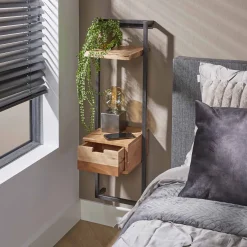 Nachtkastje Air Solid XS Massief Acacia Naturel - Giga Meubel