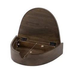 Nachtkastje Cove Zwevend 1 Lade Massief Acacia Glaze Brown - Giga Meubel
