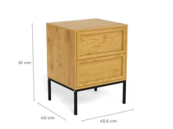 Nachtkastje Darvo Wild Eiken Naturel 61cm - Giga Living