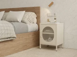 Nachtkastje Diora 1d Crème - Giga Meubel