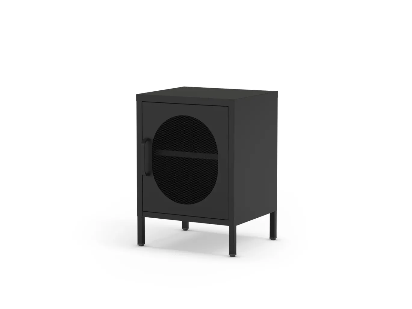 Nachtkastje Diora 1d Zwart - Giga Meubel