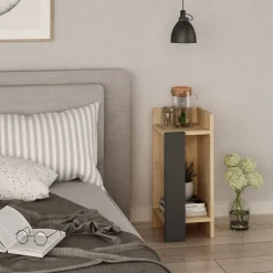 Nachtkastje Elos Rechts Naturel/Antraciet