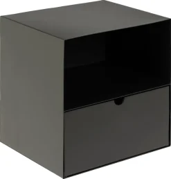 Nachtkastje Emina Zwart 30cm - Giga Living