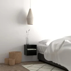 Nachtkastje Emina Zwart 30cm - Giga Living