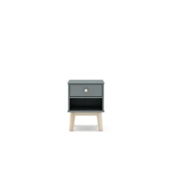 Nachtkastje Esteban 1dr1h Khaki Groen/wit - Giga Meubel