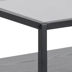 Nachtkastje Hibernia Smoke Glas Zwart - Giga Living