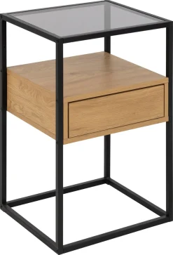 Nachtkastje Hibernia Smoke Glas Bruin - Giga Living