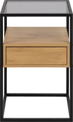 Nachtkastje Hibernia Smoke Glas Bruin - Giga Living
