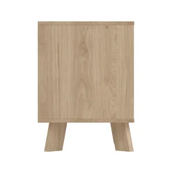 Nachtkastje Ikast 2 lades Hickory/Wit - Giga Living
