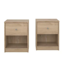 Nachtkastje May Jackson Hickory Set van 2 - Giga Living