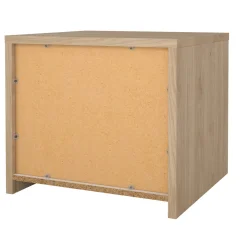 Nachtkastje Next 2 lades Hickory/Wit Hoogglans - Giga Living