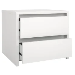 Nachtkastje Next 2 lades Wit - Giga Living