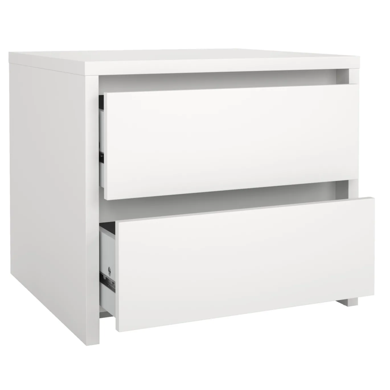 Nachtkastje Next 2 lades Wit - Giga Living