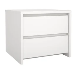 Nachtkastje Next 2 lades Wit - Giga Living