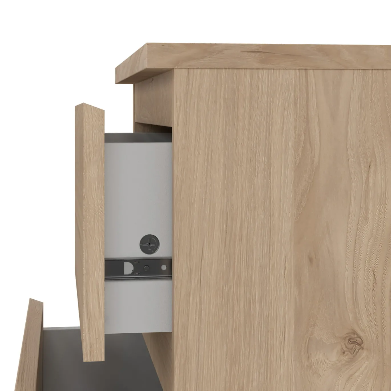 Nachtkastje Nova 2 lades Hickory - Giga Living