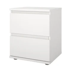 Nachtkastje Nova 2 lades Wit - Giga Living