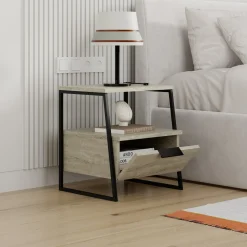 Nachtkastje Pal Klep Travertinlook