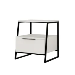 Nachtkastje Pal Melamine Wit