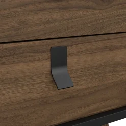 Nachtkastje Ry Noten Mat Zwart - Giga Living