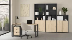 Nachtkastje Sign Jackson Hickory Matgrijs - Giga Living