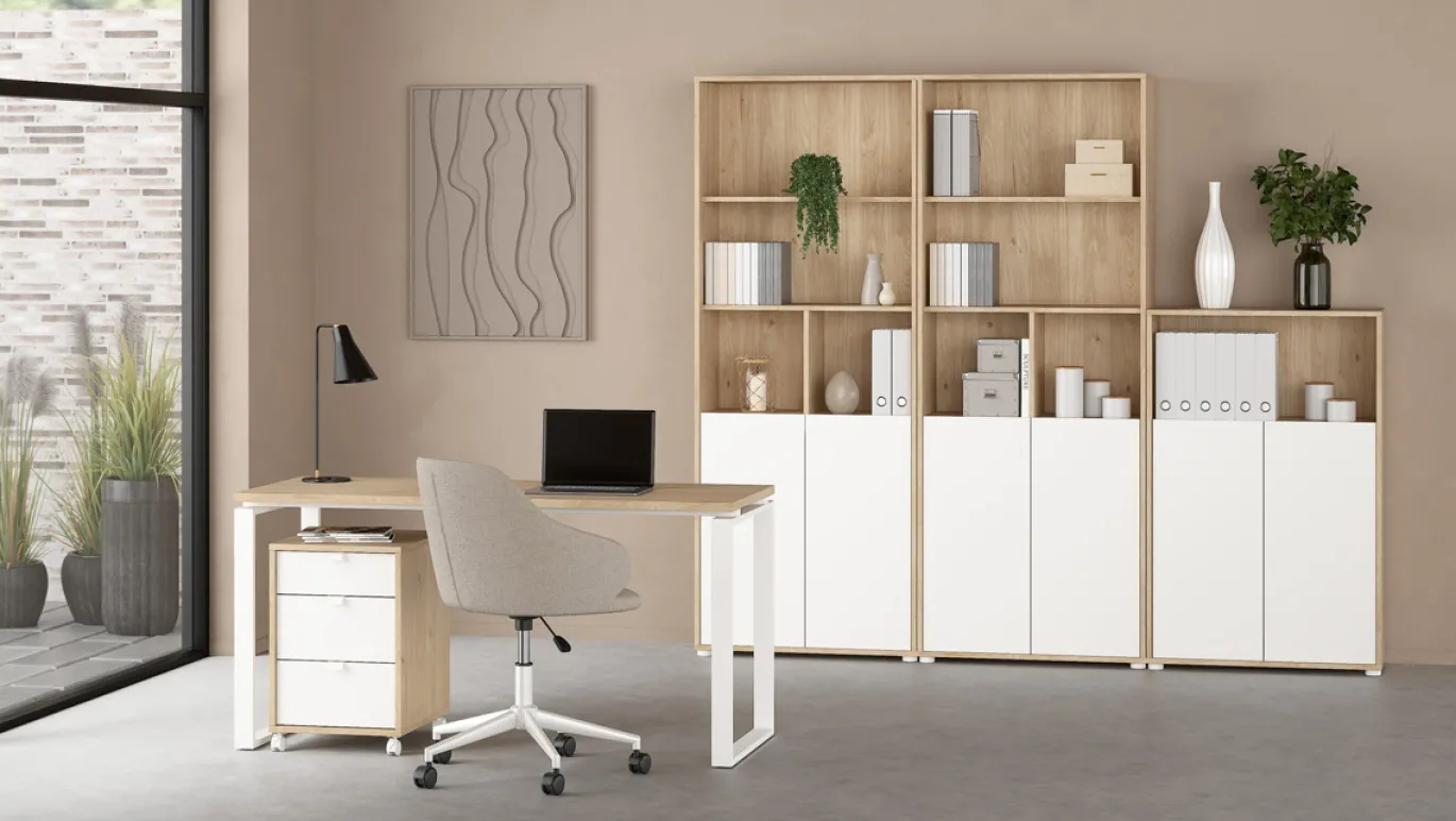 Nachtkastje Sign Wit Jackson Hickory - Giga Living